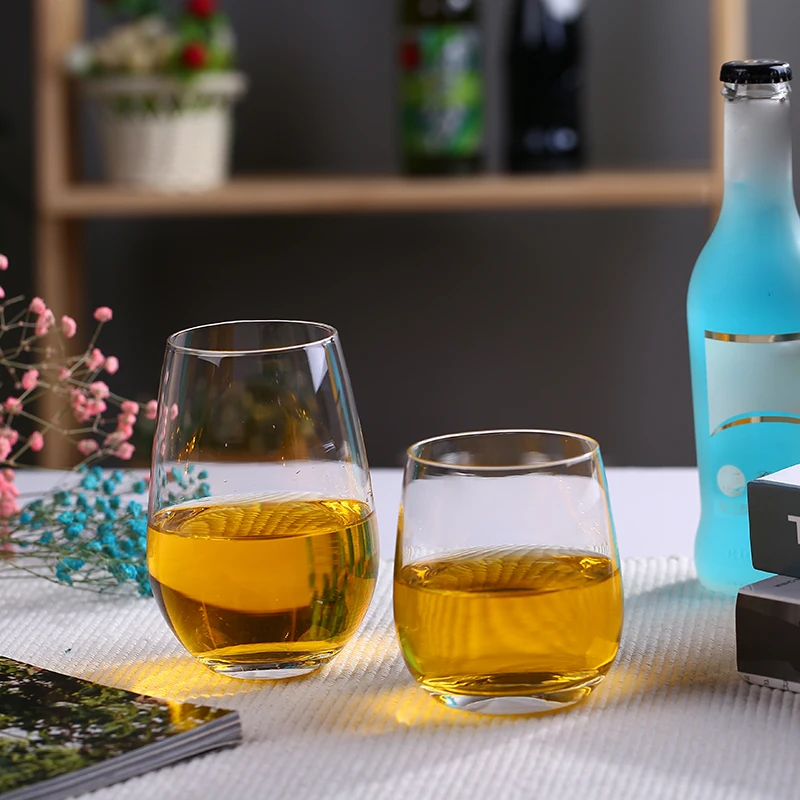 Round transparent big belly cup glass milkshake cup large capacity glass wine glass glassware glass beer mug glass Round
