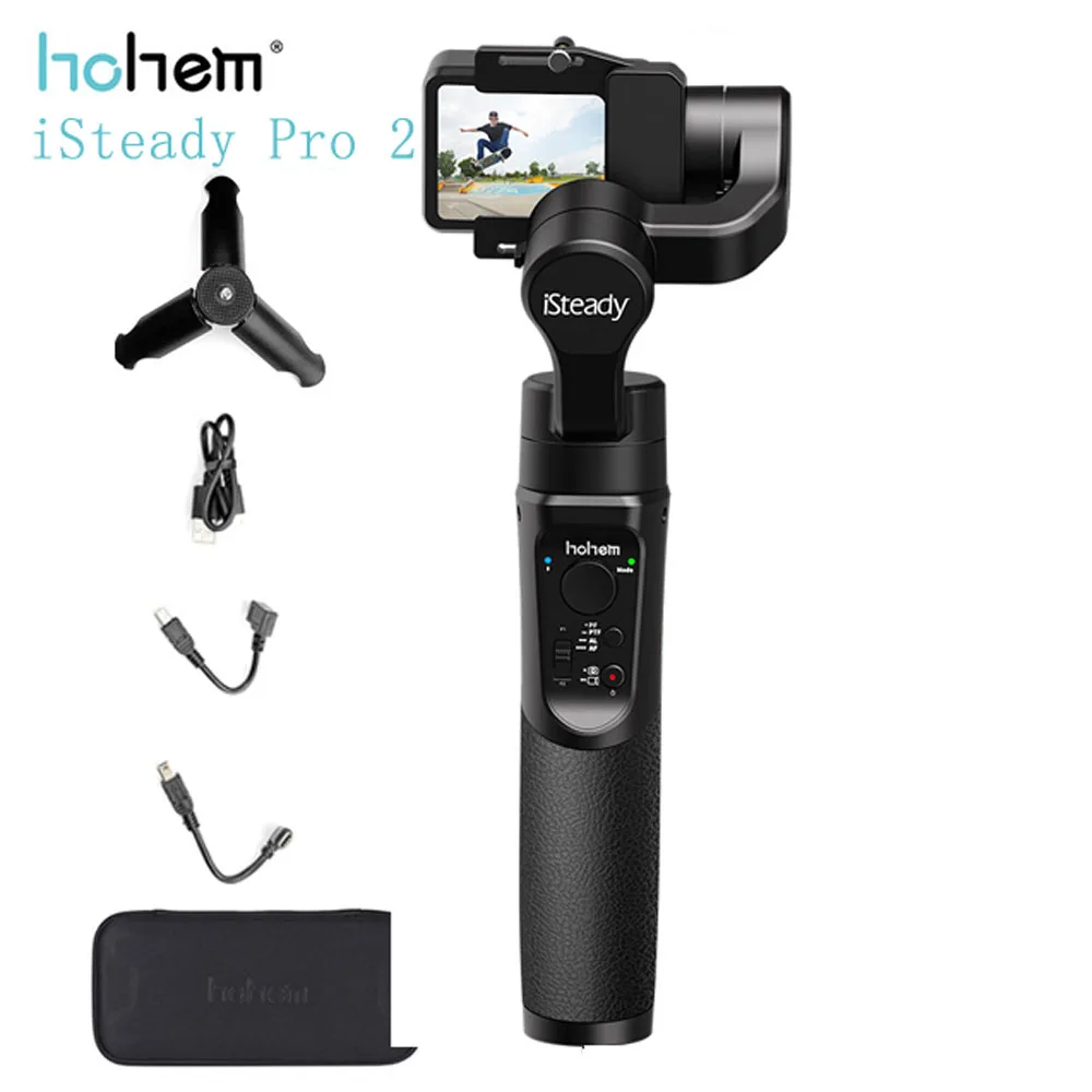 Hohem iSteady Pro/Pro2 шарнирный стабилизатор для камеры GoPro 3-Axis Ручной Стабилизатор для экшн-Камеры GoPro Hero 7/6/5/4/3 для sony RX0 для спортивной экшн-камеры SJCAM YI Action Камера - Цвет: ISteady PRO 2