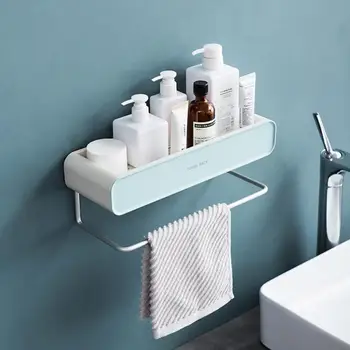 

Perforated Towel Rack Single Pole Bathroom Rack Bathroom Space Aluminum Bath Towel Rack Toilet Rack