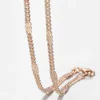 3mm Womens Girls Necklace Curb Cuban Chain 585 Rose Gold Filled Necklace Fashion Jewelry 50cm 60cm DCN12 ► Photo 3/5