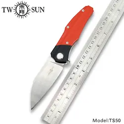 TWOSUN 14C28N лезвие складной нож карманный нож тактический нож охотничий нож Открытый походный инструмент EDC подшипники быстрооткрывающиеся G10