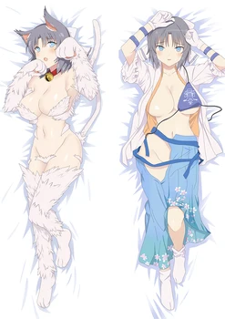 

2020 June Update Anime SenRan Kagura Pillow case Double Sides Sexy Girls Hugging Body Pillow Cover Case 2 Way Throw Pillow case