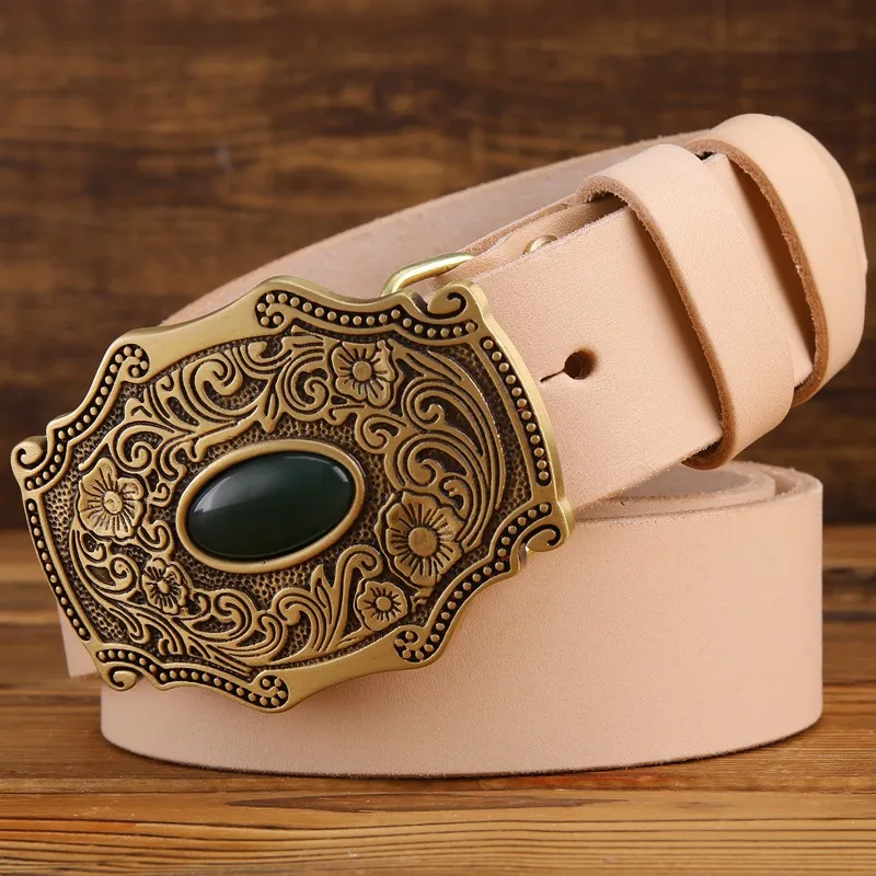 2020 new designer belt men high quality belts for men leaf flower 3.8 cm wide strap girdle full grain 100% genuine leather cow