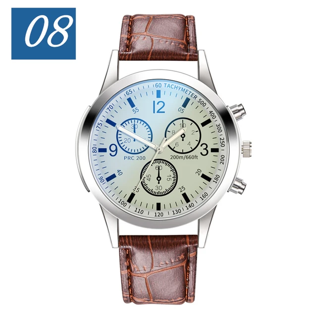Men Watch 2021 Blu-ray Glass Stainless Steel Strap Luxury Wrist Watches Christmas gift 08
