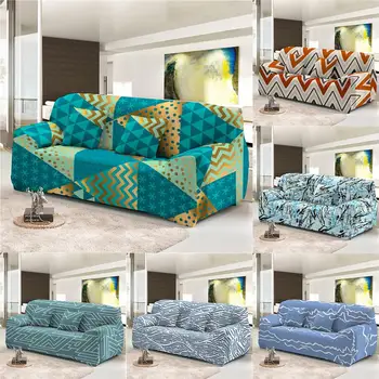 

Boniu 1PC Sofa Cover Set Geometric Printed Elastic Couch Cover Slipcover For Living Room L shape Sofa Towels 1/2/3/4-Seater