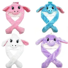 Уши движущийся плюшевый кролик шляпа танец шляпа-колпак творческие игрушки для детей