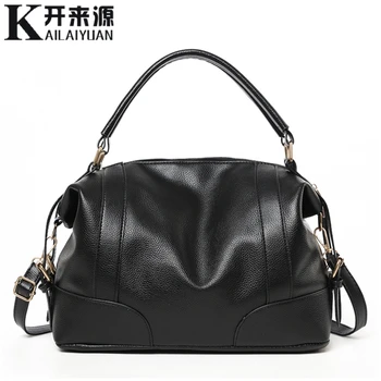 

100% Genuine leather Women handbag 2020 New Classic casual fashion soft bag female slung shoulder bag Messenger Bags Hot Sale