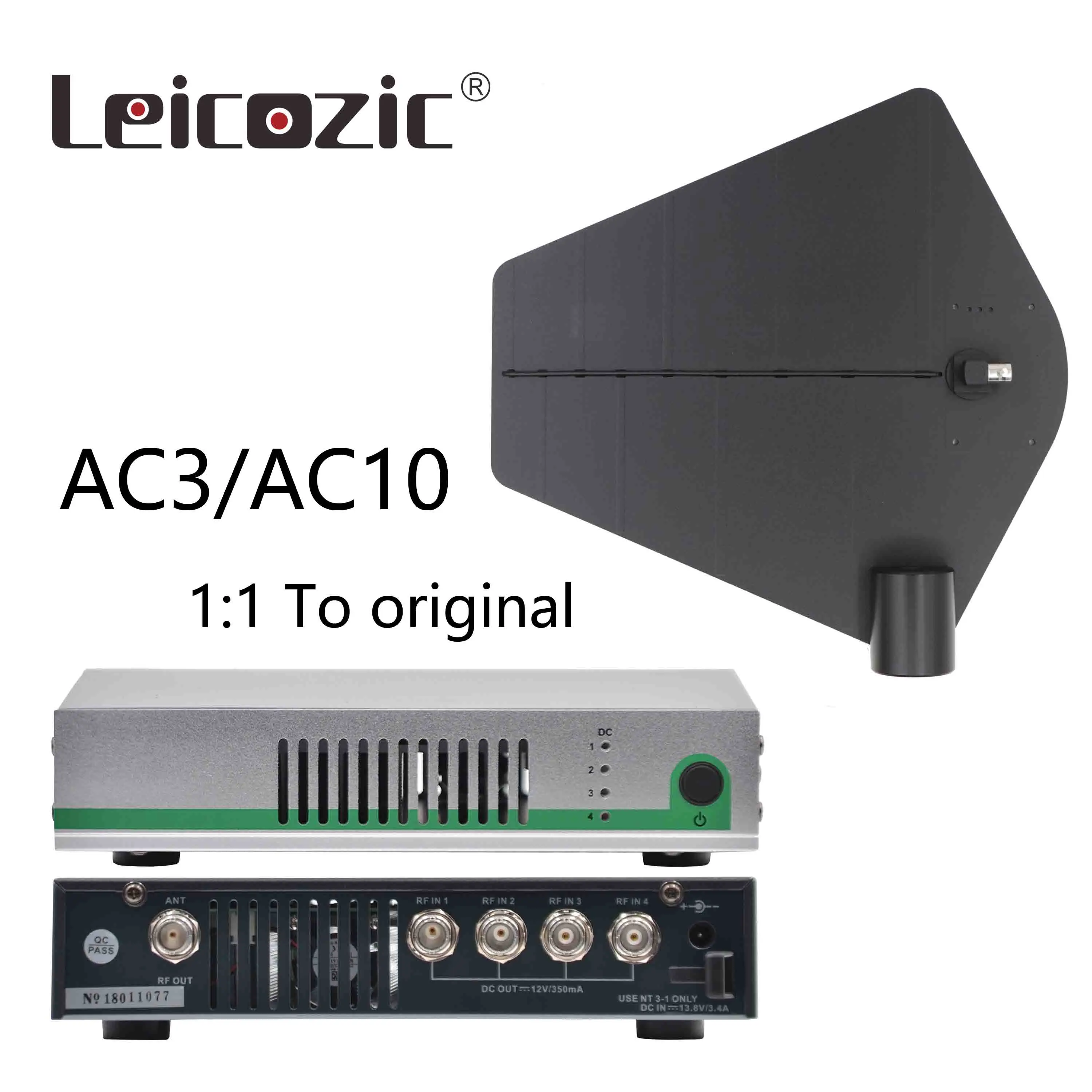AC3 includes antenna Leicozic AC3 антенный комбайн и весла/AC10 усилитель распределения+ Активный комбайн 450-960 МГц для системы монитора в ухо - Цвет: AC3 includes antenna