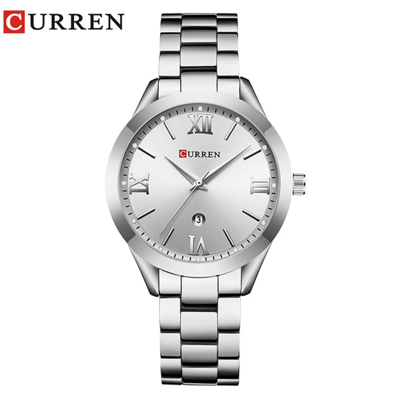 White White CURREN женские часы лучший бренд класса люкс золотые женские часы Дата Нержавеющая сталь ремешок классический браслет женские часы подарок любовника 9007 - Цвет: White White