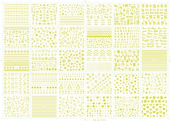 

30Sheets VDSM Letter line star moon Nail Sticker Self-adhesive DIY Sticker Decals Tips Manicure Nail Art Decals