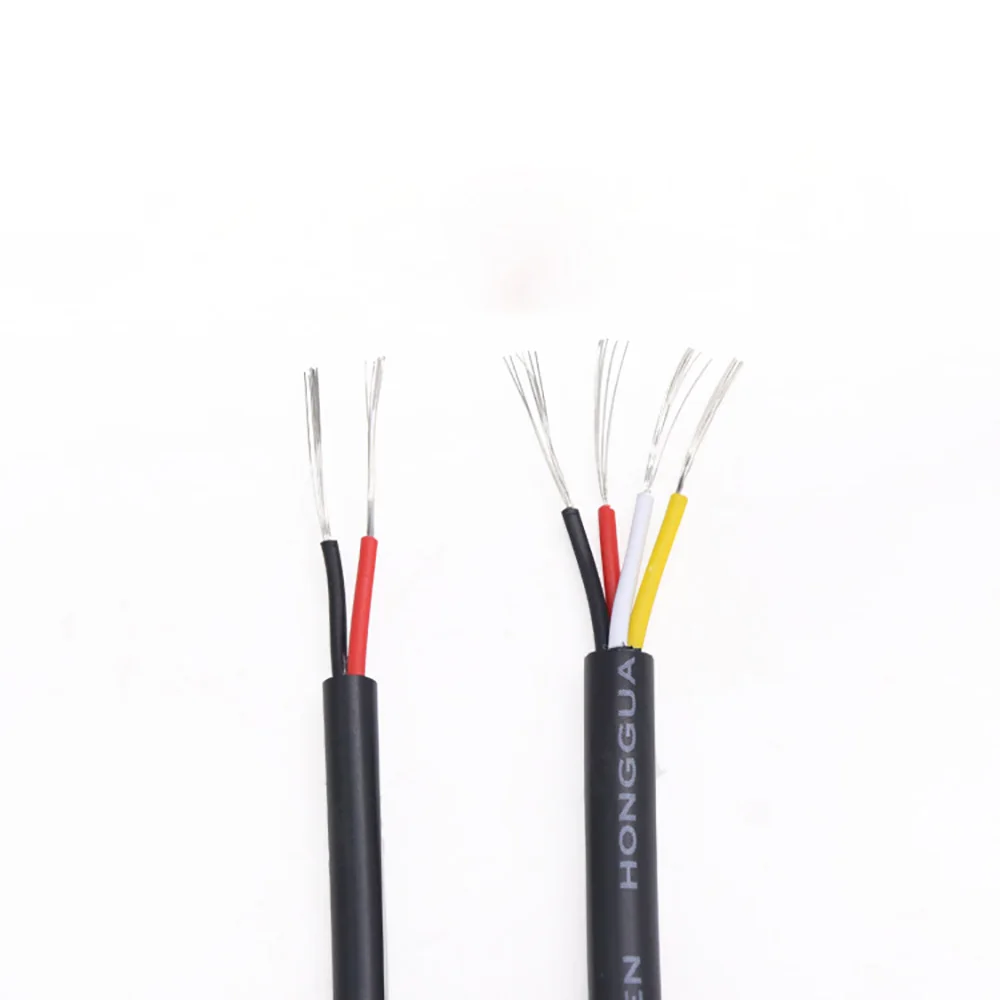 Экранированный провод 20AWG UL2464 многожильный черный и белый шнур питания с 2 ядрами