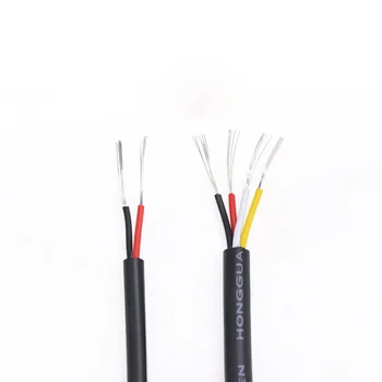 

20AWG shielded wire UL2464 multi-core sheathed black and white power cord 2 core 4-core signal control PVC flexible wire