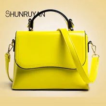 SHUNRUYAN горячая Распродажа, летняя Новинка, модная женская маленькая квадратная сумка ярких цветов, Женская посылка с косой крестом