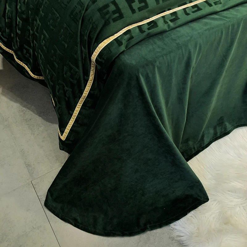 Biancheria Da Letto Invernale Solida Copripiumino In Velluto Corallo Euro 150 Lenzuolo Matrimoniale Trapunta Di Lusso Per Camera Da Letto Bedding Sets Aliexpress