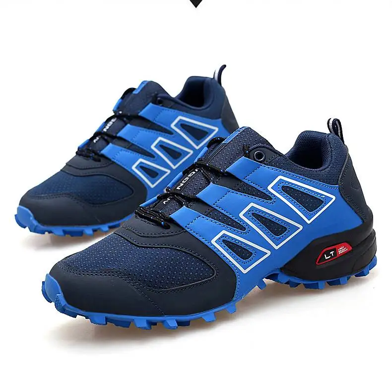 Hiking-Shoes Men Outdoor Training Breathable Mesh Sneakers Camping Travel Trekking Shoes Men Comfortable Non-Slip Walking Shoes