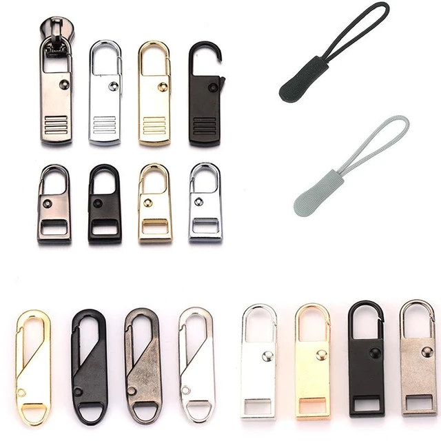 20 pcs leather Zipper Pull Cord metal zipper*Zip Puller*Zip Fastener*zip  slider*zipper replacement DIY accessory free shipping - AliExpress