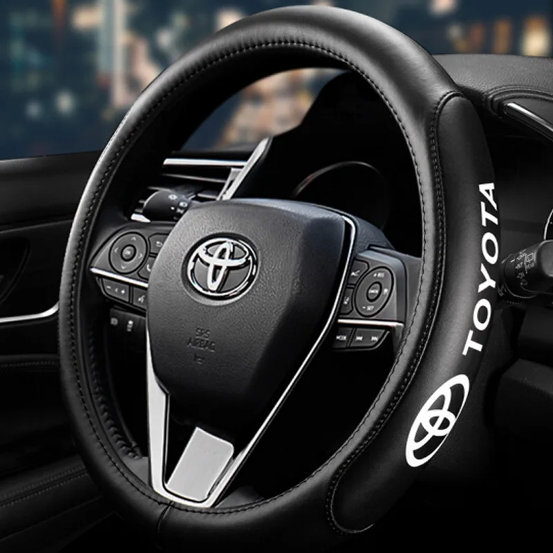 Подходит для Toyota Corolla Ray Wincool Dazzle Camry RAV4 крышка рулевого колеса из натуральной кожи воловья кожа крышка рулевого колеса