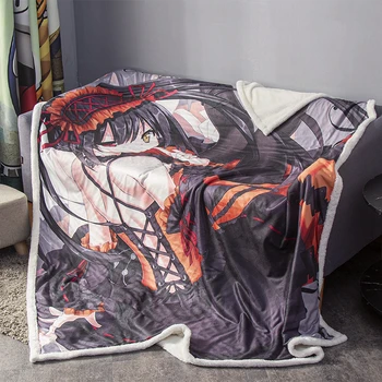 

Kurumi Soft Warm Coral Fleece Plush Throw Hooded Blanket Bed rug dropship 150x200/130x150cm 1pcs kids gift