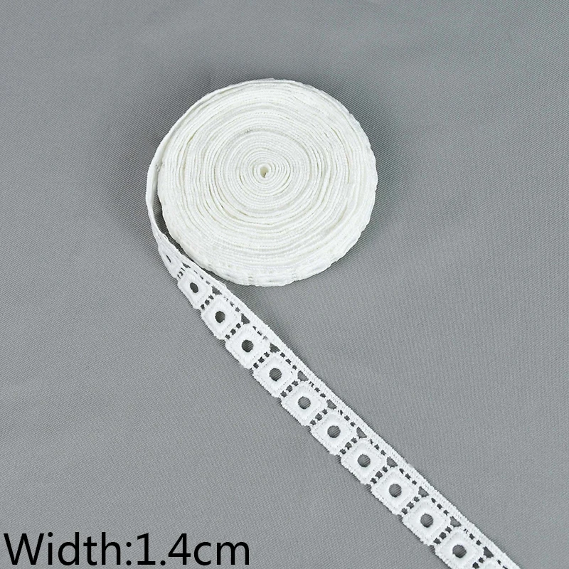 10yards/lot Beautiful White Color Net Lace Trim Embroidered Lace Ribbon cv1 