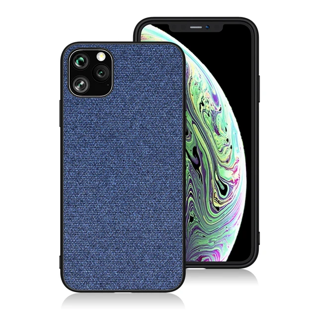 For iphone X XR XS Max 7 8 6 6s Plus Ultra Shockproof Back Cover Cloth Fabric Silicone Soft Edge Protect Case   For 11 Pro Max 01