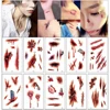 10Sheets/Pack New Halloween Holiday Face Makeup and Terror Spider and Scar Mask Design Fake Temporary Waterproof Tattoo Sticker ► Photo 2/6