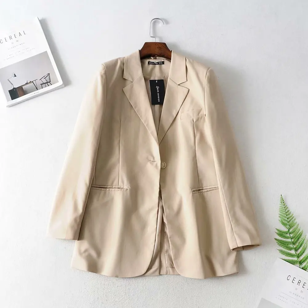 

WOMEN'S Dress Wholesale 2019 Early Autumn New Style Solid Color One-Button Slim Fit Suit Jacket Women's Z9817