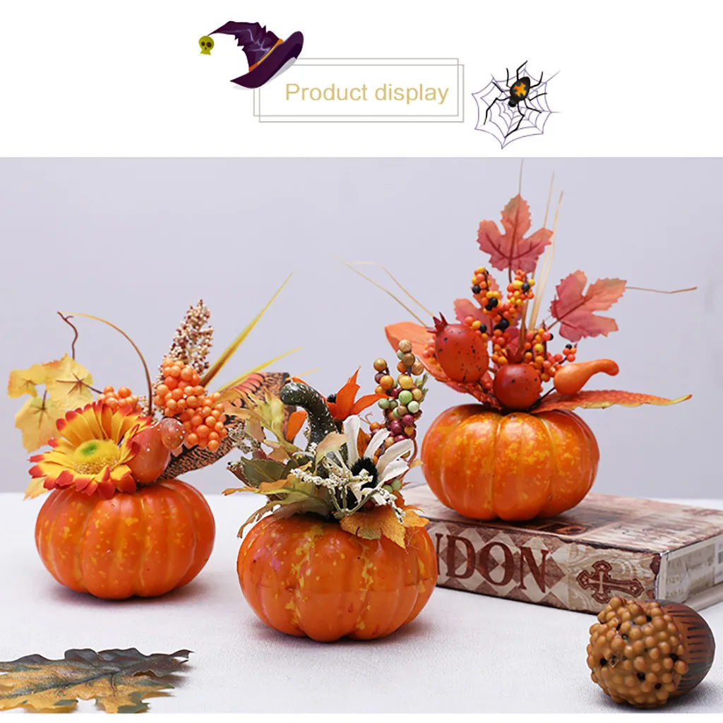 Kids Toys Simulation Pumpkins Halloween Home Decorations Lifelike Maple Leaves Play House Props Family Friend Best Gifts | Игрушки и