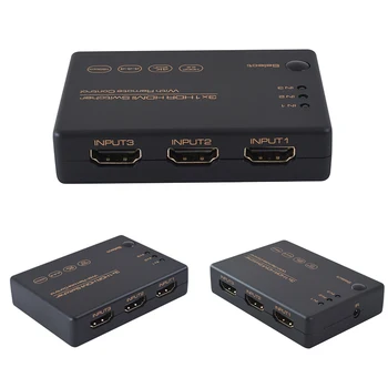 

HDMI Switcher 4k 60hz Hdmi Splitter With 3 Input Ports And 1 Output Port Portable 4k HDR switcher for TV computer HDMI Switcher