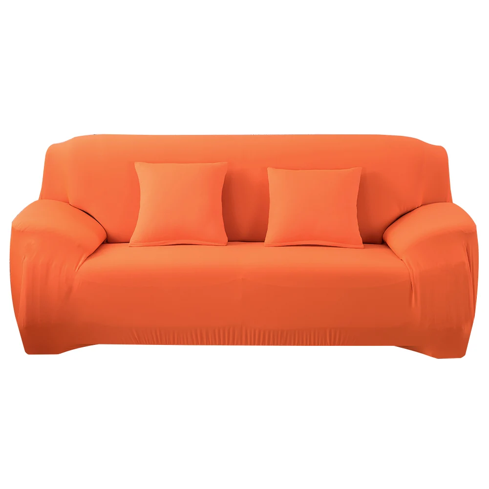 Orange Meijuner чехол для дивана сплошной цвет эластичный универсальный чехол все включено противоскользящие Чехлы для дивана полотенце для столовой Y402 - Цвет: Orange