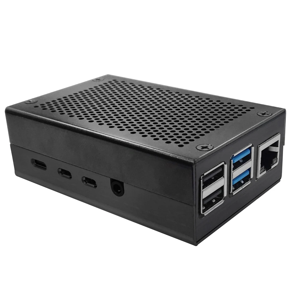 

Computer Cover Hole Hard Shell Cooling Fan Accessories Case Heat Dissipation Protective Box Enclosure For Raspberry Pi 4