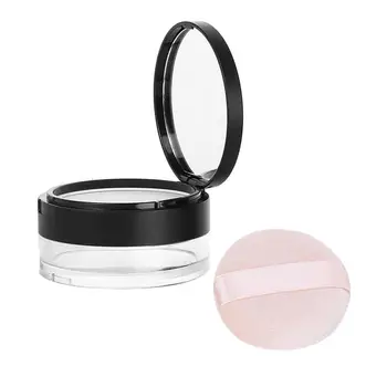 

1pc Makeup Powder Box Simple Mirror Type Box Powder Subpackage Case Storage Container for Women