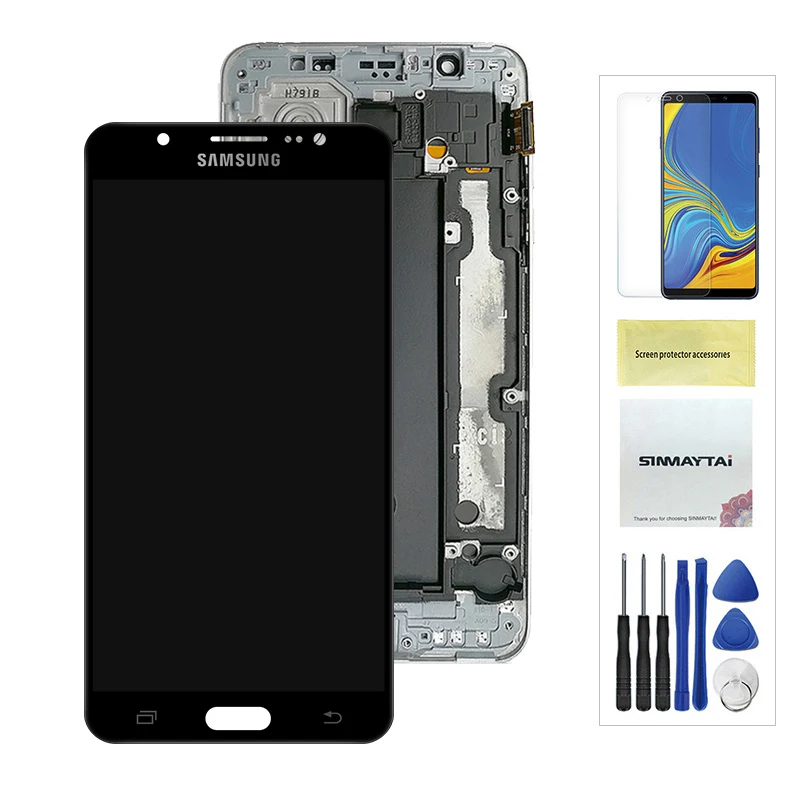 Black With Frame Можно регулировать J7 ЖК-дисплей для Samsung Galaxy J7 j710 J710H J710FN J710F J710M/DS сенсорный экран дигитайзер Рамка Корпус - Цвет: Black With Frame