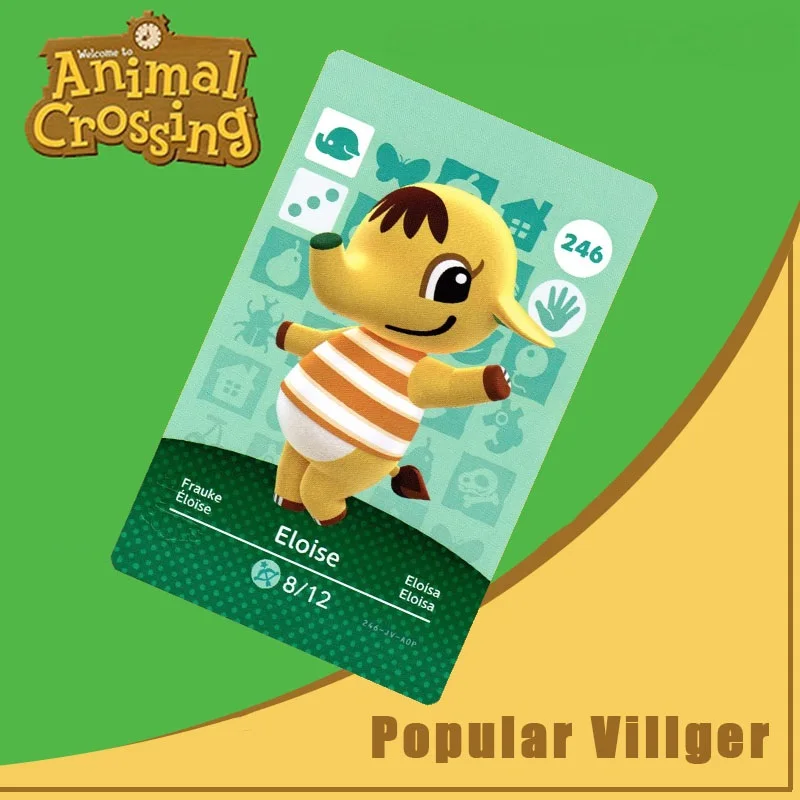 

246 Eloise Amiibo Card Animal Crossing Series Animal Crossing New Horizons Amiibo Card Work for Ns Switch Games Nfc Card