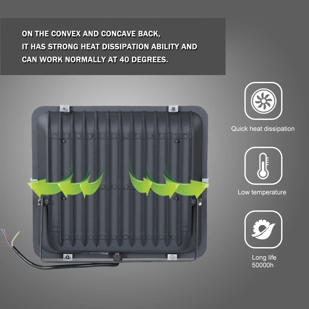 Пожизненная гарантия 500 Вт Светодиодный прожектор ip65 водонепроницаемый наружный светодиодный прожектор дневной свет белый AC170-245V светодиодные прожекторы
