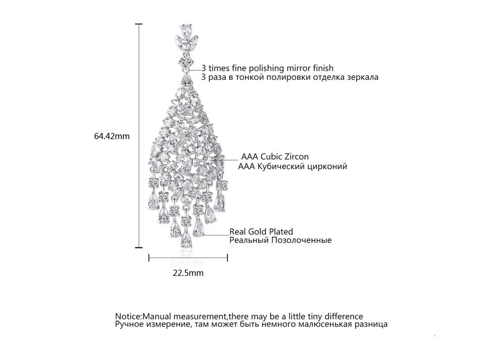 LUOTEEMI, модные, элегантные, очаровательные, с кисточками, прозрачные, новые, длинные висячие серьги, медные, CZ, ювелирные изделия для женщин, девочек, подарок, для свадьбы, вечеринки