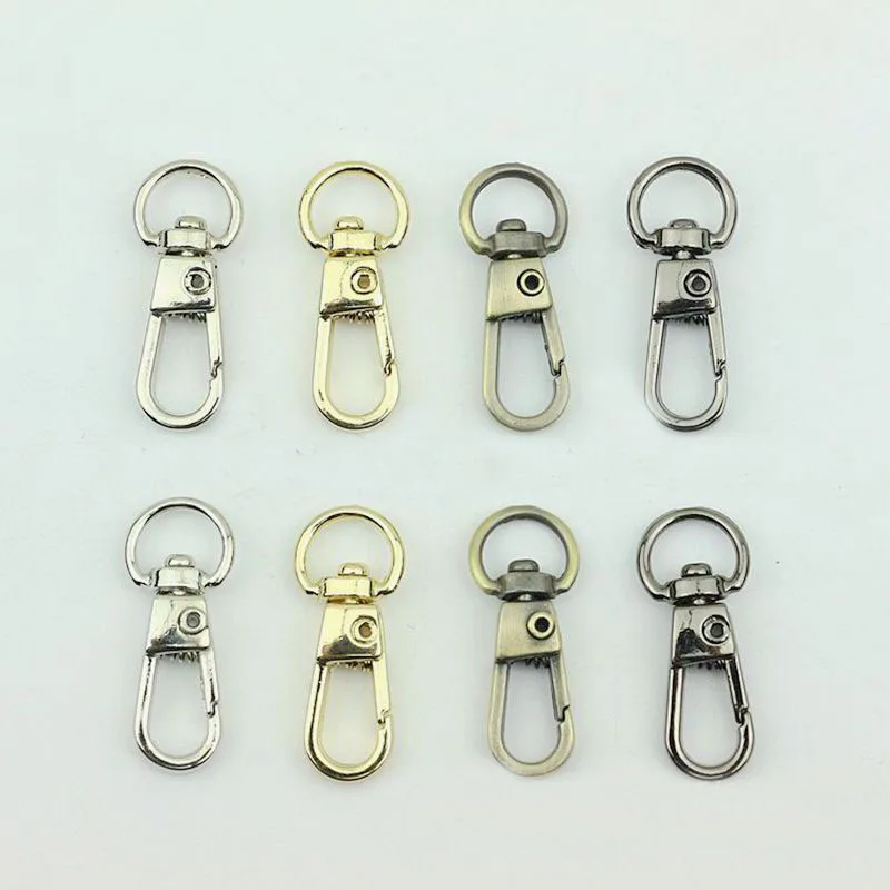 50Pcs 9mm Mini Metal Hanger Buckles Lobster Clasp Swivel Trigger Clips Snap Hook for Bags Strap Leather Craft DIY Accessories