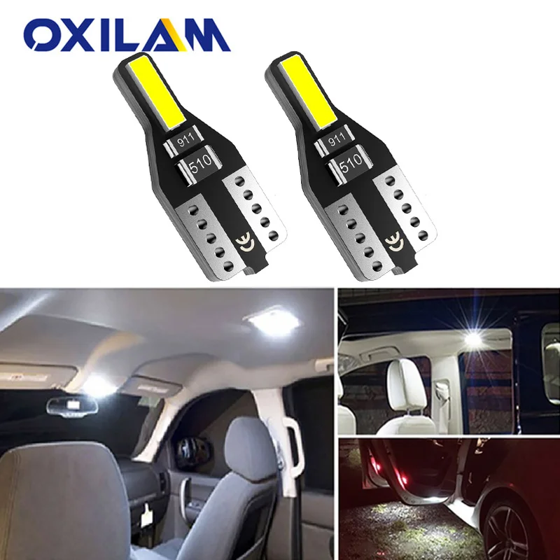 Светодиодный фонарь T10 2x W5W для салона автомобиля Ford Focus 2 3 Fiesta Fusion Ranger Kuga S Max MK5 Mustang