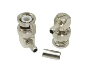 

BNC male PLUG right angle crimp RG142 LMR195 RG58 RG400 Cable RF connector