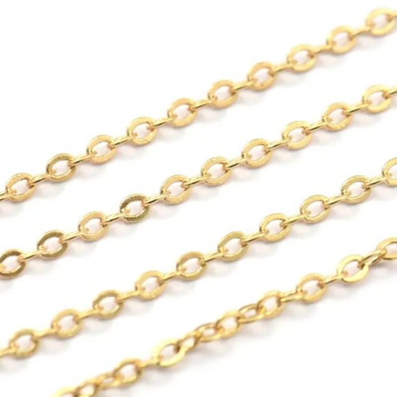 

5m raw brassGold Tone Soldered Chain -(Nickel Free and Lead Free)--MB7-11(y)