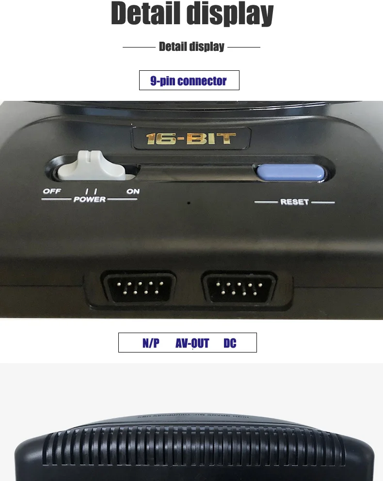 POWKIDDY K5 Ретро Мини ТВ Видео игровая консоль для sega MegaDrive 16 бит игры встроенные 30 игр два геймпада AV Out отправить карту