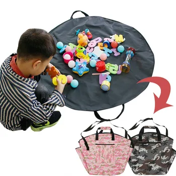 

2020New Durable Toy Storage Bag Outdoor Building Blocks Shoulder Bag Kids Play Mat Toy Storage Bags Cleanup Organizer Play Mat