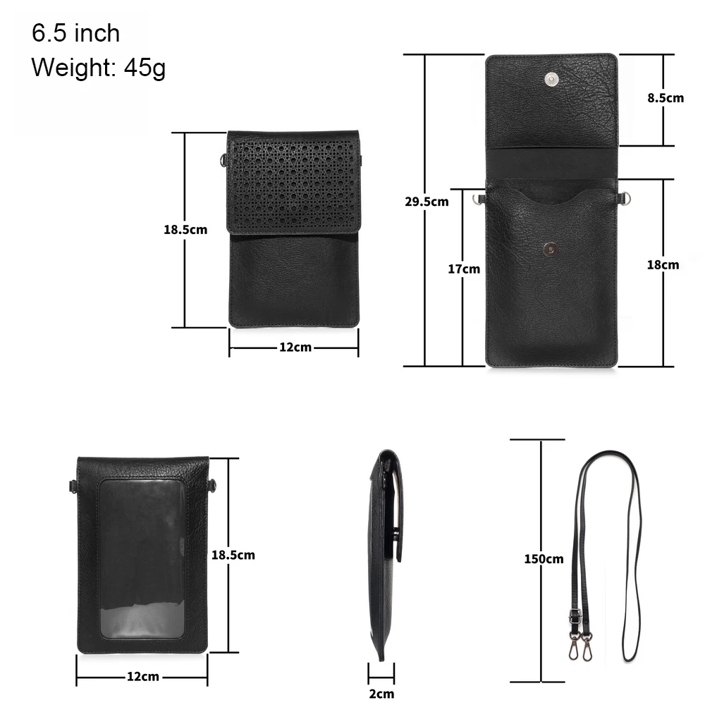 mobile phone pouch for ladies FULAIKATE 6.5“ Korea Style Touch Screen Shoulder Bag for Mobile Phone Outdoor Portable Universal Pouch Waist 2 Layers Pocket phone pouch bag