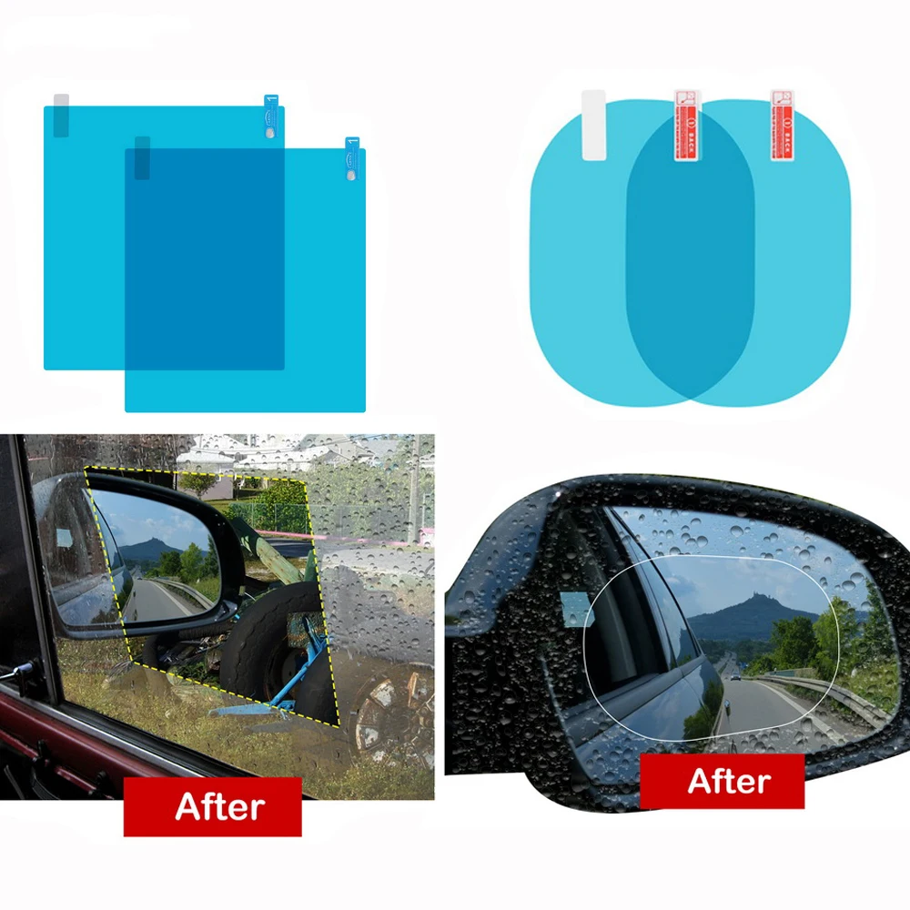 Car Rearview Mirror Side Window Rainproof Film for Mercedes W203 BMW E39 E36 E90 F30 F10 Volvo XC60 Audi A4 A6 | Автомобили и