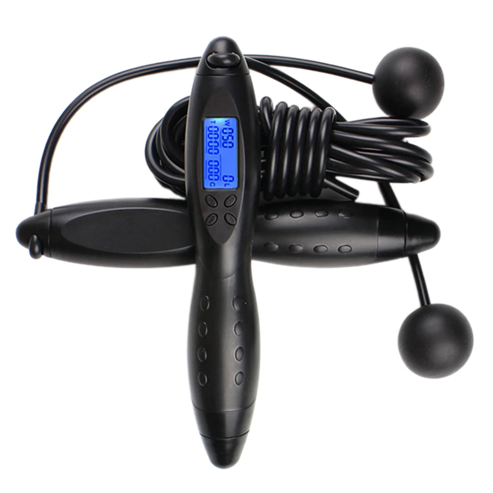 Digital LCD Jump Jumping Skipping Rope Calorie Count Counter Timer Gym Fitness