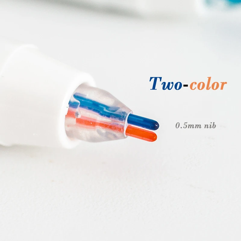 

6 Colors Cute Mild liner Pens Highlighter Dual Double Headed Fluorescent Pen Drawing Marker Pen Stationery school office supply