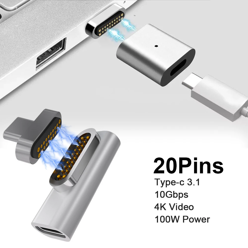 1Pcs Magnetic USB Type C Adapter Connector 20Pin PD Quick Charge For MacBook Pro Samsung S10 Charging - AliExpress Mobile