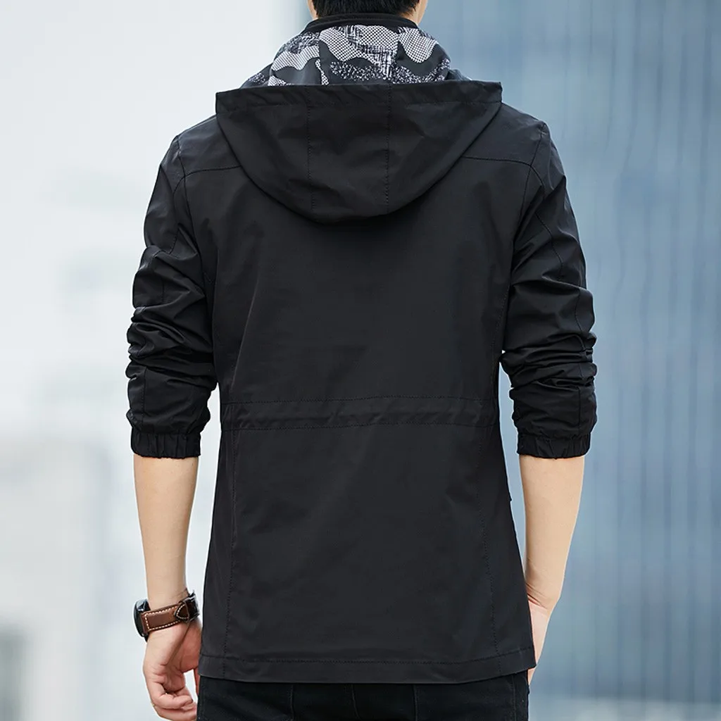 JAYCOSIN Men's Jacket Chaqueta Hombre Autumn Long Sleeve Jackets Windbreaker Casual Fashion Jacket Men Outwear Coat19AUG7