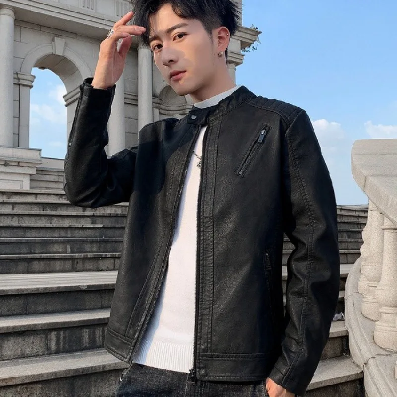 

2019 New Style MEN'S Coat Retro Popular Brand Jacket Korean-style Coat Casual Leather Jacket