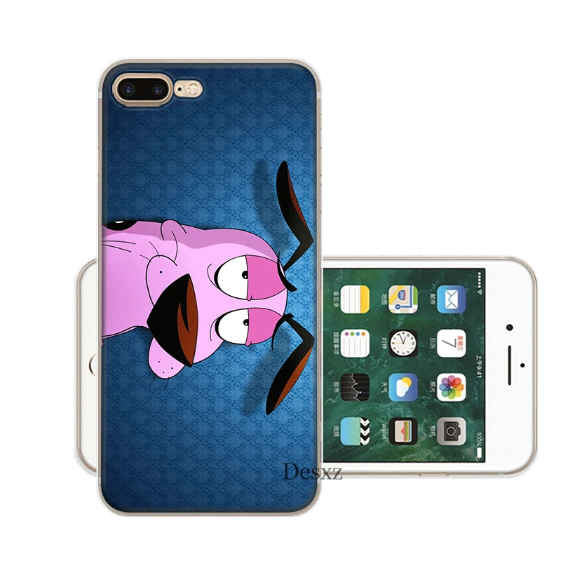 H5 Чехол для мобильного телефона iPhone 11 Pro X XR XS Max 5 5S SE 6 6S 7 8 Plus, Жесткий Чехол, смелая трусливая собака - Color: H5