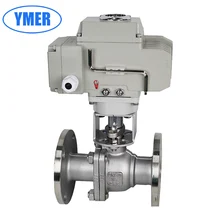 Фланцевый шаровой клапан из нержавеющей стали, AC220V, Фланцевое соединение